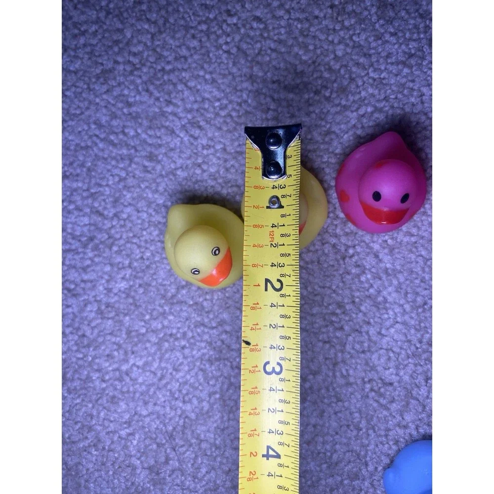 13 Piece Mini Rubber Duck Toy Lot Multi-Color Hearts